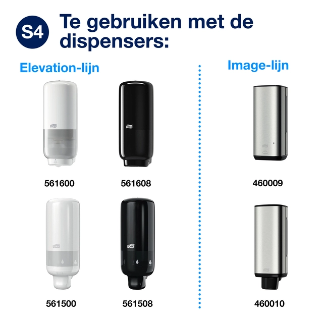 Een Alcoholgel Tork S4 voor handdesinfectie ongeparfumeerd 1000ml 424103 koop je bij VHK Kantoorartikelen