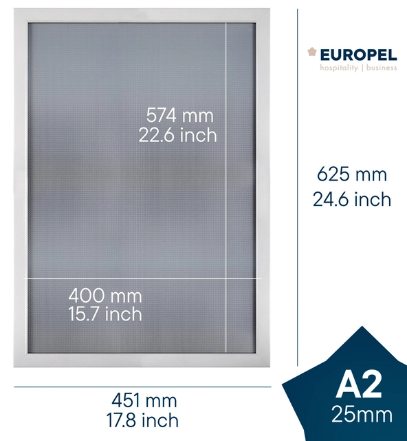 Een Kliklijst Europel A2 25mm mat wit koop je bij VHK Kantoorartikelen