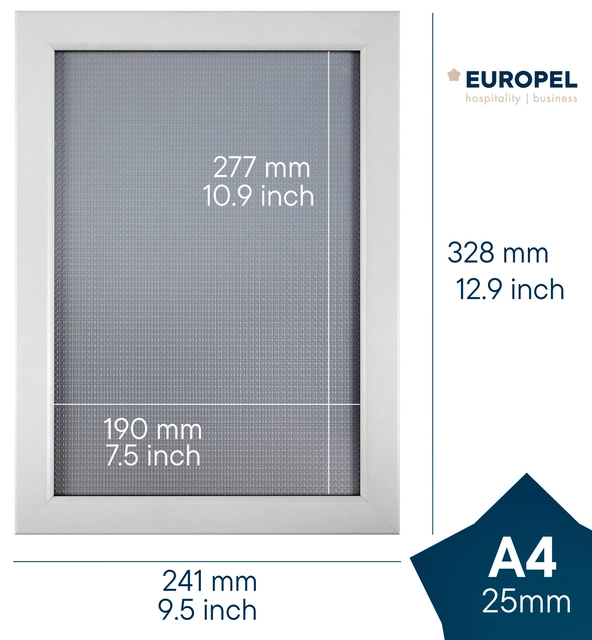 Een Kliklijst Europel A4 25mm mat wit koop je bij VHK Kantoorartikelen