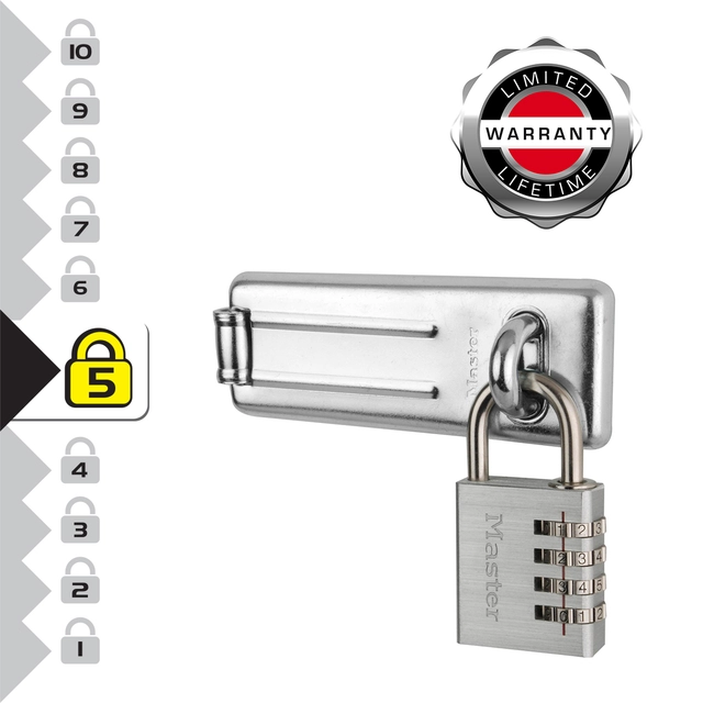 Een Hangslot MasterLock overval + aluminium 40mm koop je bij VHK Kantoorartikelen