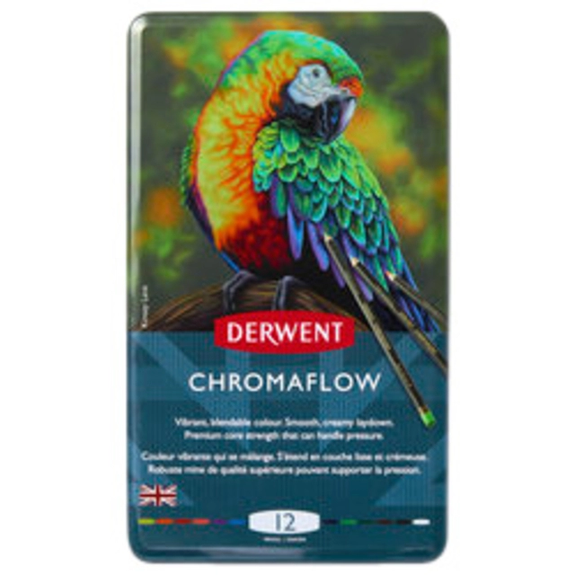 Een Kleurpotloden Derwent Chromaflow set à 12 kleuren koop je bij VHK Kantoorartikelen