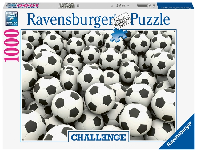 Een Puzzel Ravensburger Voetballen challenge 1000 stukjes koop je bij VHK Kantoorartikelen