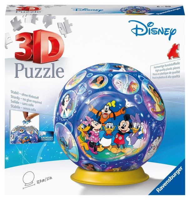 Een Puzzelbol Ravensburger Disney 3D 72 stukjes koop je bij VHK Kantoorartikelen