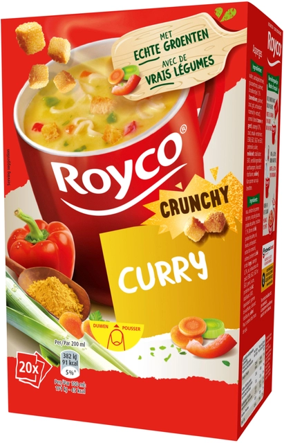 Een Soep Royco crunchy curry 20 zakjes koop je bij VHK Kantoorartikelen