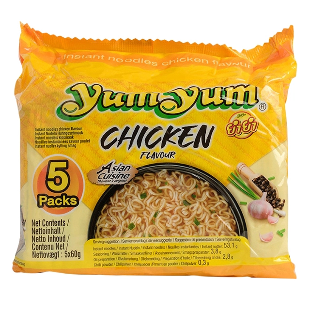 Een Noodles Yum Yum kip bami 5-pack 5x60gr koop je bij VHK Kantoorartikelen