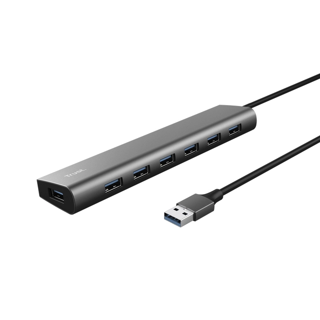 Een Hub Trust HALYX 7-port USB-A 3.2 zilver koop je bij VHK Kantoorartikelen