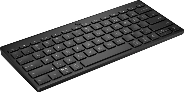 Een Toetsenbord HP 355 compact multi-device Qwerty zwart koop je bij VHK Kantoorartikelen