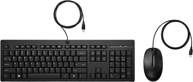 Een Toetsenbord + muis HP 225 Qwerty zwart koop je bij Hoekmankantoorartikelen.nl