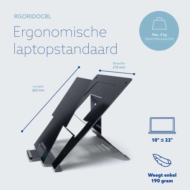 Een Laptopstandaard R-Go Riser Documenthouder koop je bij Hoekmankantoorartikelen.nl