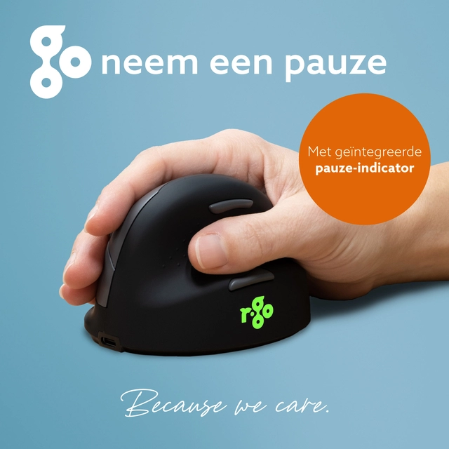 Een Muis R-Go Ergonomisch HE Break Wireless Rechts S koop je bij Hoekmankantoorartikelen.nl