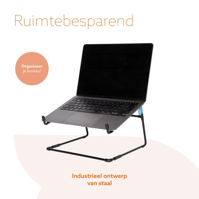 Een Laptopstandaard R-Go Office Zwart koop je bij Hoekmankantoorartikelen.nl