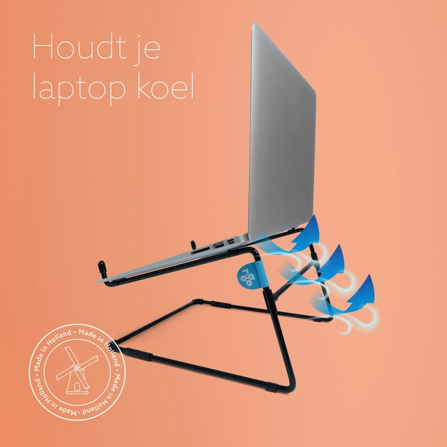 Een Laptopstandaard R-Go Office Zwart koop je bij Hoekmankantoorartikelen.nl