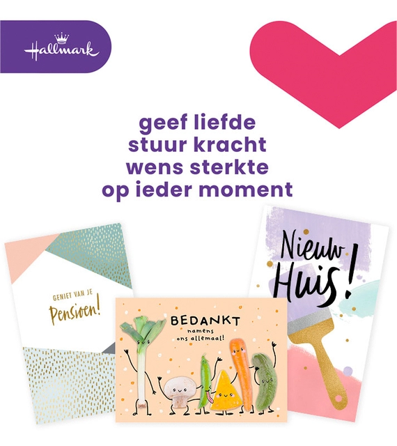 Een Wenskaart Hallmark navulset diversen 12 kaarten koop je bij VHK Kantoorartikelen