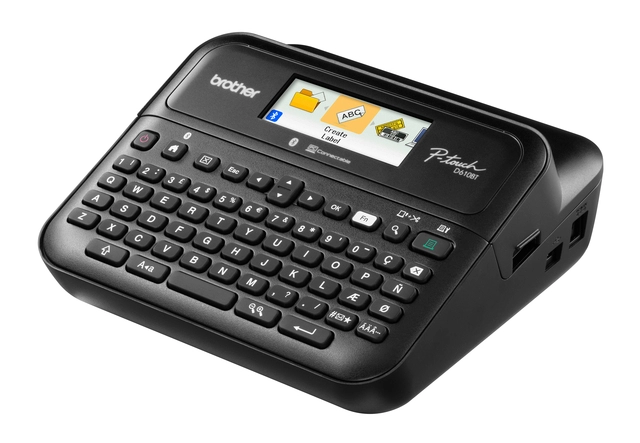 Een Labelprinter Brother P-touch TZe PT-D610BT desktop qwerty 24mm zwart in koffer koop je bij Hoekmankantoorartikelen.nl