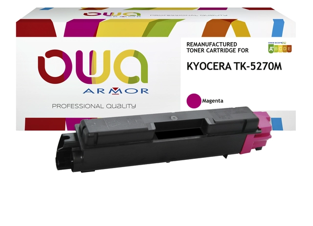 Een Toner OWA alternatief tbv Kyocera TK-5270M rood koop je bij VHK Kantoorartikelen