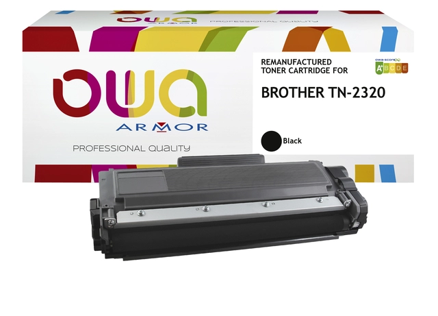 Een Toner OWA alternatief tbv Brother TN-2320BK zwart koop je bij Hoekmankantoorartikelen.nl