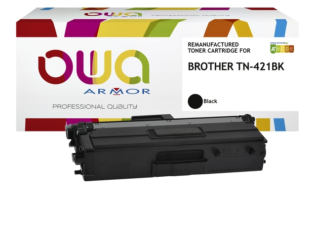 Een Toner OWA alternatief tbv Brother TN-421BK zwart koop je bij Hoekmankantoorartikelen.nl