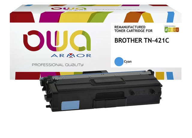 Een Toner OWA alternatief tbv Brother TN-421C blauw koop je bij Hoekmankantoorartikelen.nl