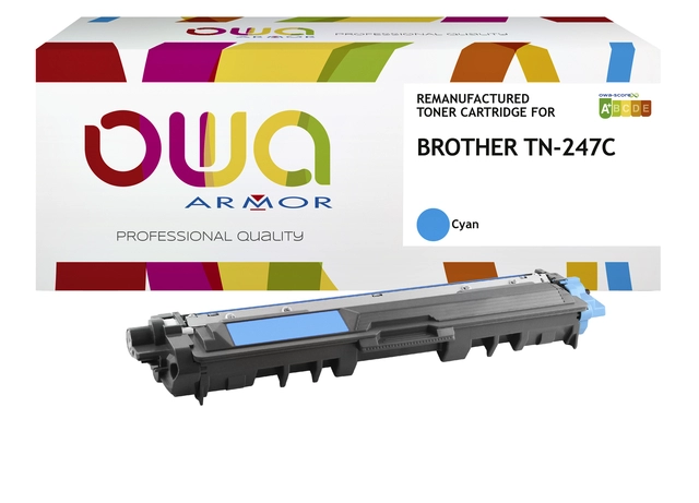 Een Toner OWA alternatief tbv Brother TN-247C blauw koop je bij Hoekmankantoorartikelen.nl