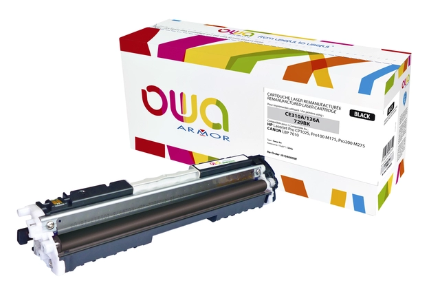 Een Tonercartridge OWA alternatief tbv HP CE310A zwart koop je bij VHK Kantoorartikelen