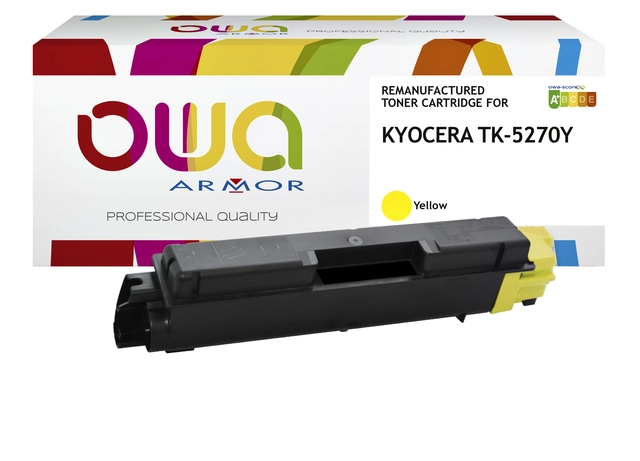 Een Toner OWA alternatief tbv Kyocera TK-5270Y geel koop je bij Hoekmankantoorartikelen.nl