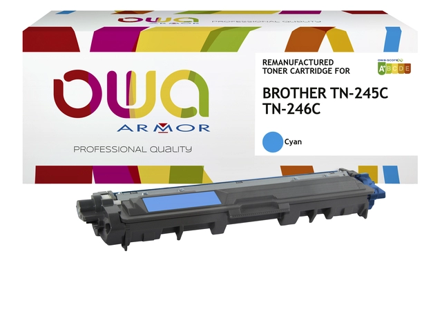 Een Toner OWA alternatief tbv Brother TN-245C blauw koop je bij Hoekmankantoorartikelen.nl