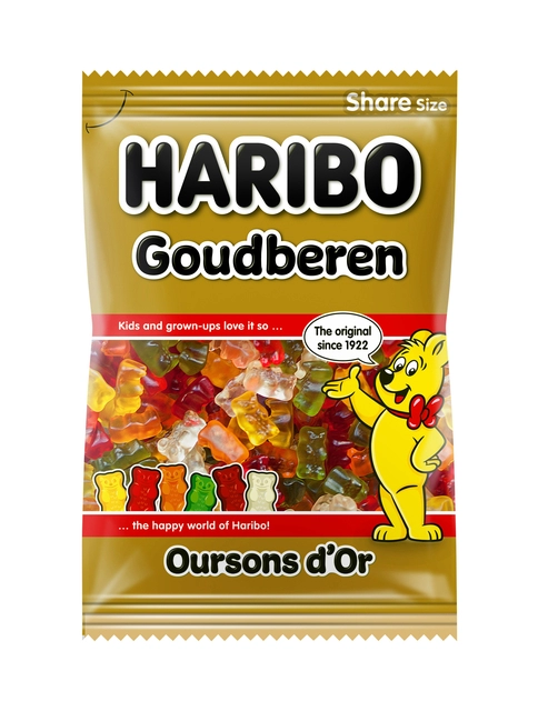 Een Snoep Haribo Goudbeertjes zak 250gr koop je bij VHK Kantoorartikelen