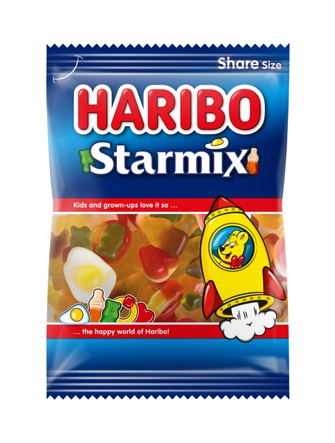 Een Snoep Haribo Starmix zak 250gr koop je bij VHK Kantoorartikelen