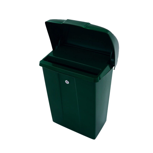 Een Brievenbus Vepa Bins met klep kunststof groen koop je bij VHK Kantoorartikelen