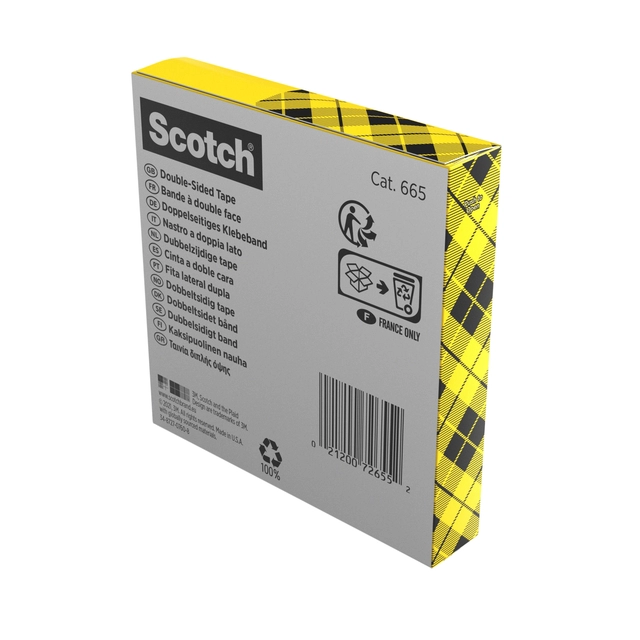 Een Plakband Scotch Magic 665 19mmx33m dubbelzijdig koop je bij VHK Kantoorartikelen