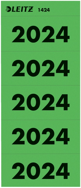 Een Rugetiket Leitz 2024 80mm groen 100 stuks koop je bij VHK Kantoorartikelen