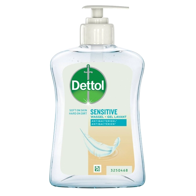 Een Handzeep Dettol Sensitive antibacterieël 250ml koop je bij VHK Kantoorartikelen