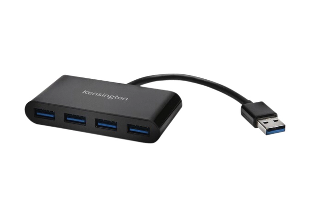 Een Hub Kensington USB 4-poorts USB 3.0 koop je bij VHK Kantoorartikelen