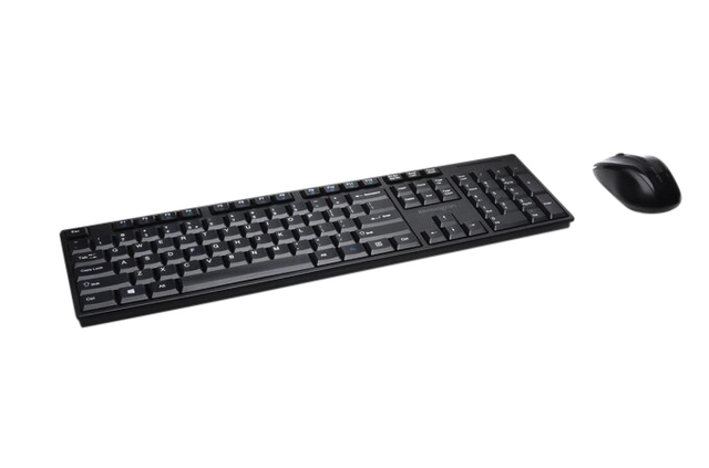 Een Toetsenbord + muis Kensington Pro Fit draadloos Azerty koop je bij VHK Kantoorartikelen