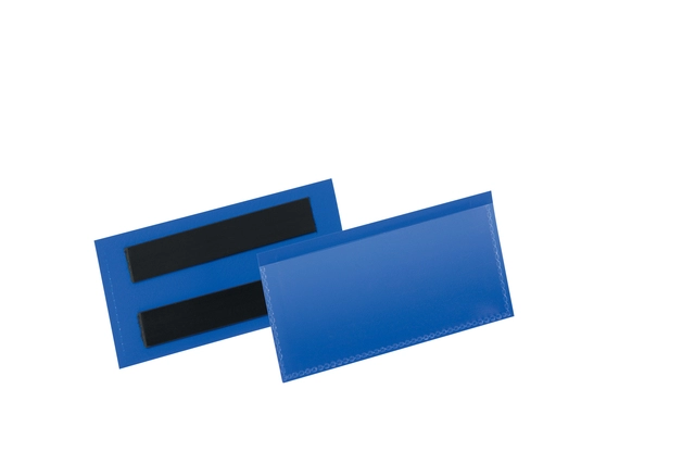 Een Documenthoes Durable magnetisch 100x38mm blauw 50 stuks koop je bij Hoekmankantoorartikelen.nl