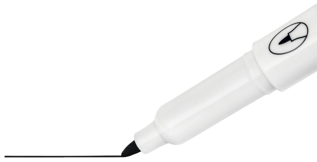 Een Viltstift Nobo whiteboard Glide fijn zwart 1mm 4stuks koop je bij VHK Kantoorartikelen