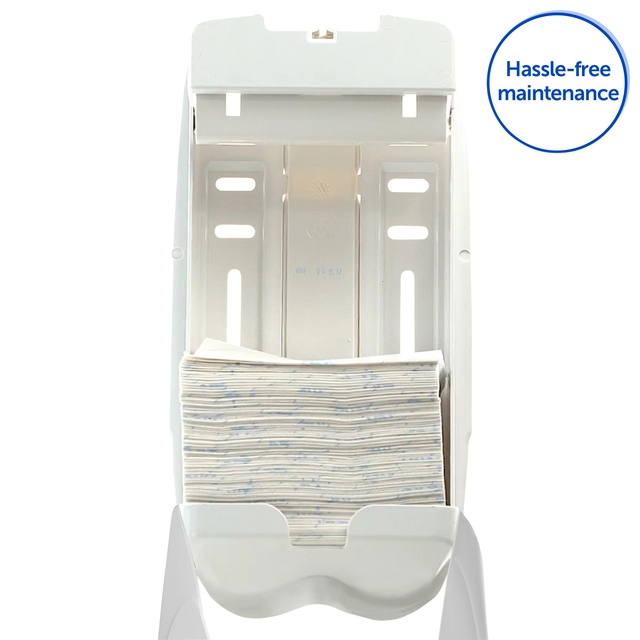 Een Toiletpapierdispenser Aquarius gevouwen tissue wit 6946 koop je bij VHK Kantoorartikelen