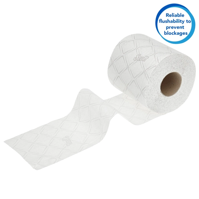 Een Toiletpapier Scott Essential 2-laags 350 vel wit 8519 koop je bij VHK Kantoorartikelen