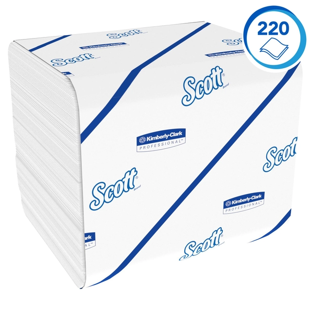 Een Toiletpapier Scott Control gevouwen 2-laags 36x220vel wit 8509 koop je bij VHK Kantoorartikelen