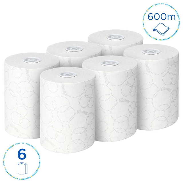 Een Handdoekrol Kleenex Ultra Slimroll 2-laags 100m wit 6781 koop je bij VHK Kantoorartikelen