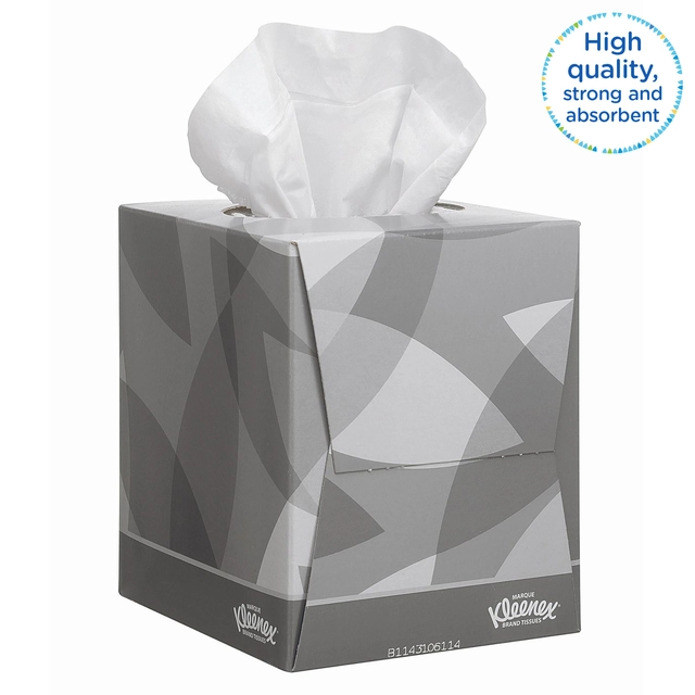 Een Facial tissues Kleenex 2-laags kubus 12x88stuks wit 8834 koop je bij VHK Kantoorartikelen