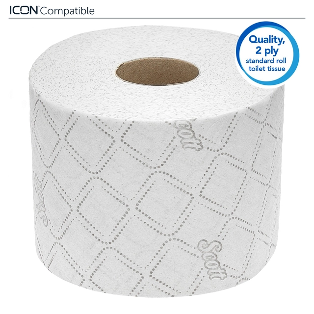 Een Toiletpapier Scott Essential 2-laags 600vel wit 8517 koop je bij VHK Kantoorartikelen