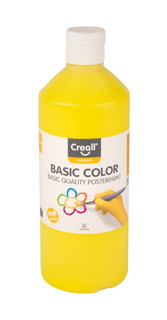 Een Plakkaatverf Creall basic geel 500ml koop je bij Hoekmankantoorartikelen.nl