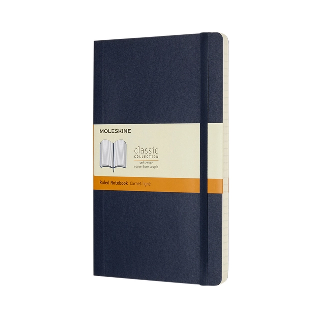 Een Notitieboek Moleskine large 130x210mm lijn soft cover sapphire blue koop je bij VHK Kantoorartikelen