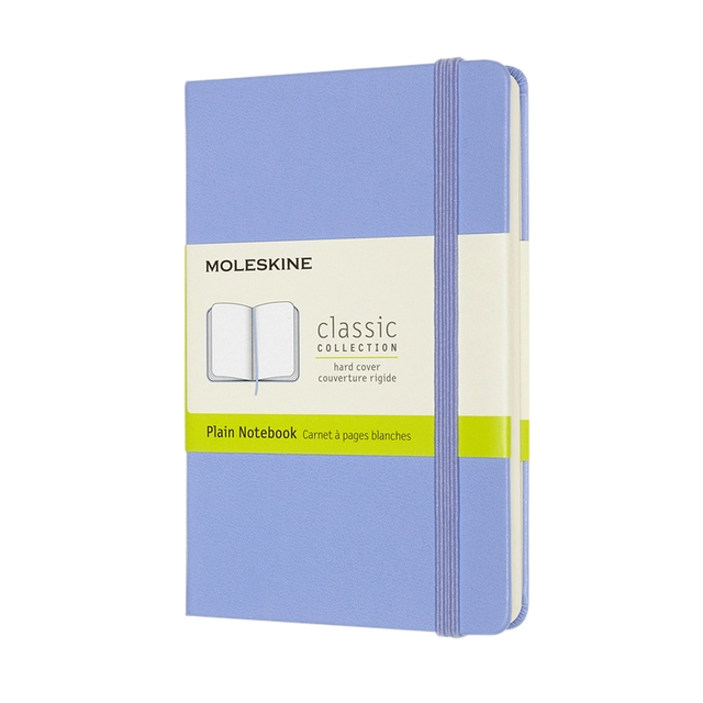 Een Notitieboek Moleskine pocket 90x140mm blanco hard cover hydrangea blue koop je bij VHK Kantoorartikelen