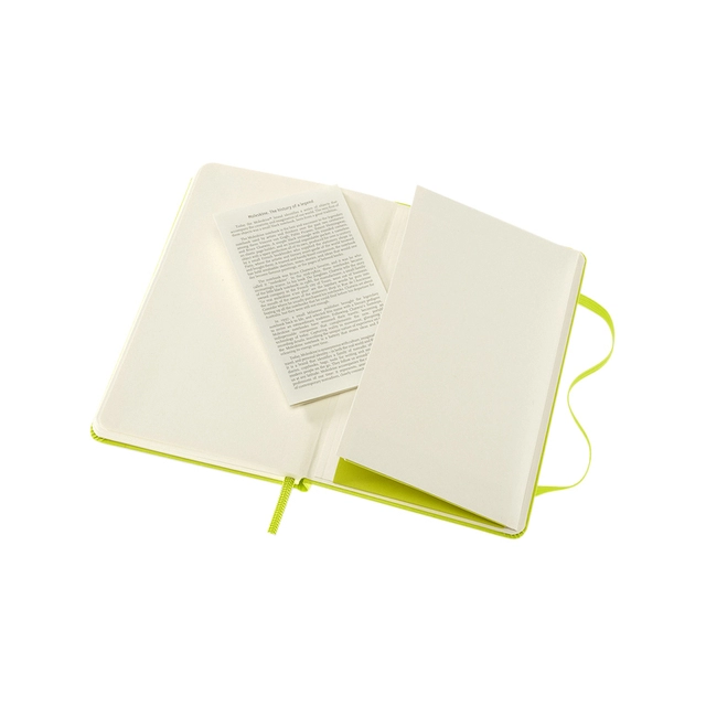 Een Notitieboek Moleskine pocket 90x140mm blanco hard cover lemon green koop je bij VHK Kantoorartikelen