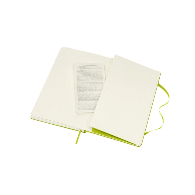 Een Notitieboek Moleskine large 130x210mm lijn hard cover lemon green koop je bij VHK Kantoorartikelen