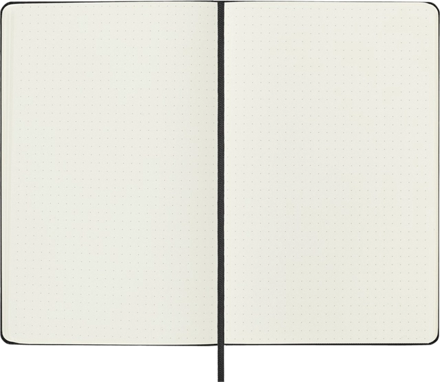 Een Notitieboek Moleskine large 130x210mm dots hard cover zwart koop je bij VHK Kantoorartikelen