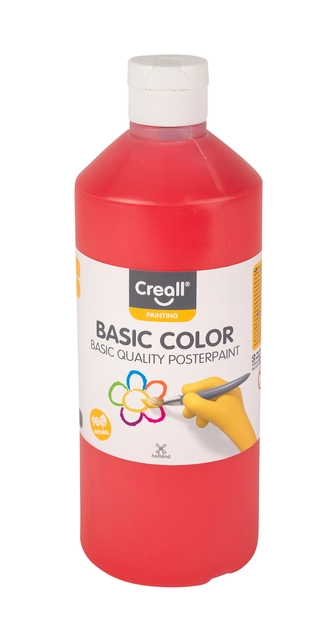 Een Plakkaatverf Creall Basic lichtrood 500ml koop je bij Hoekmankantoorartikelen.nl