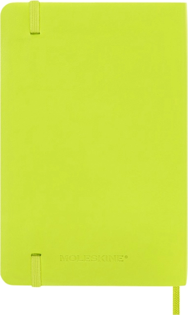 Een Notitieboek Moleskine pocket 90x140mm blanco soft cover lemon green koop je bij VHK Kantoorartikelen